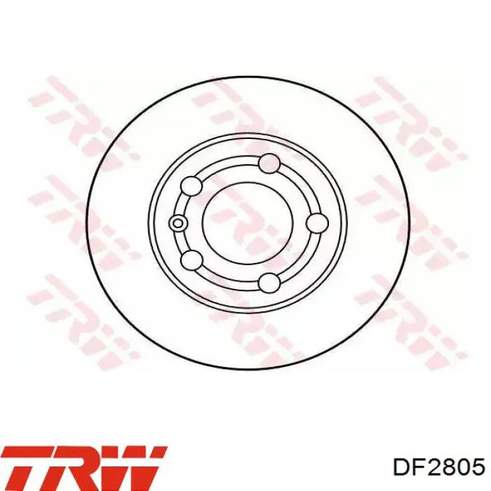 DF2805 TRW диск гальмівний задній