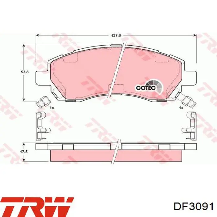 Диск гальмівний передній TRW DF3091