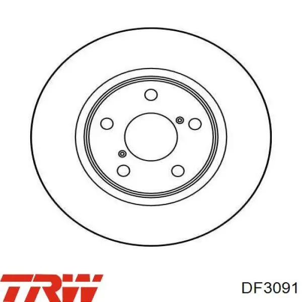 DF3091 TRW диск гальмівний передній