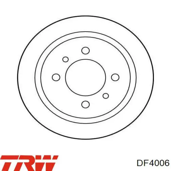 DF4006 TRW диск гальмівний задній