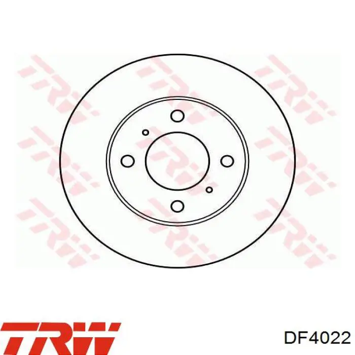 Диск гальмівний передній DF4022 TRW