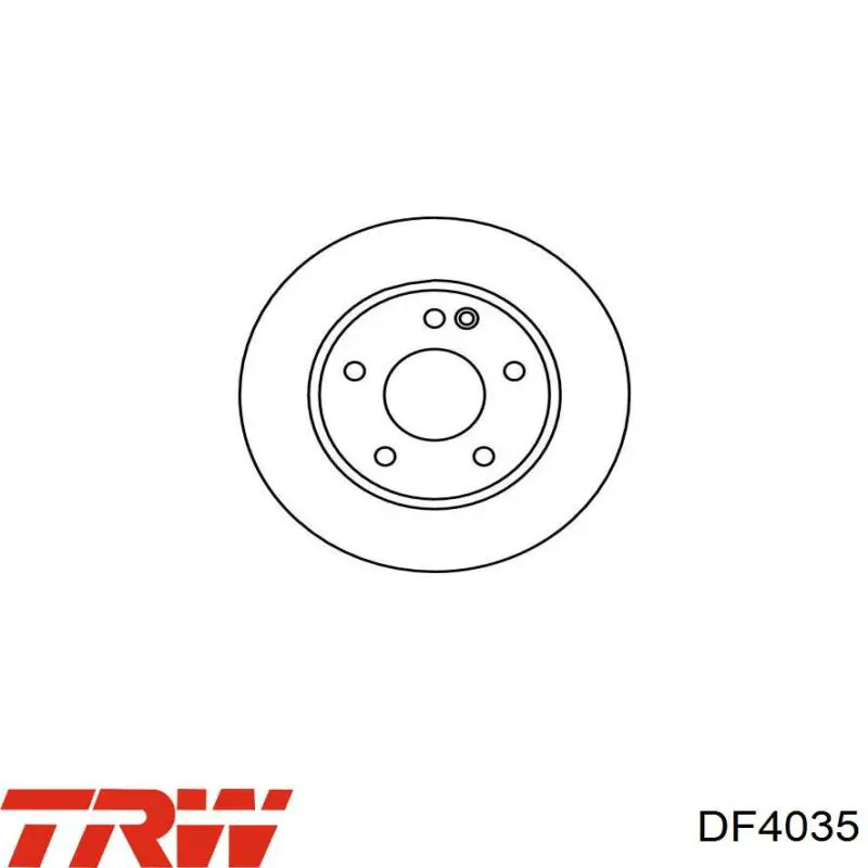 DF4035 TRW диск гальмівний передній