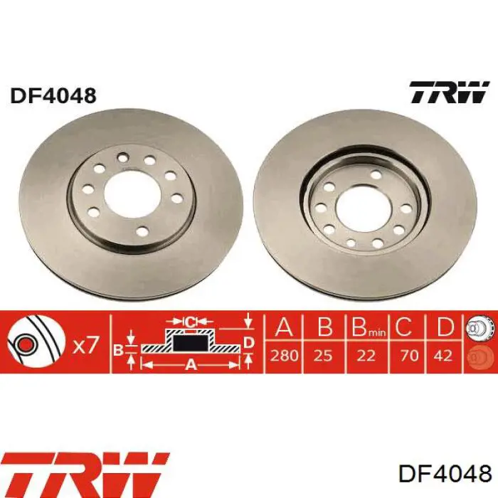 Купити DF4048 TRW Ротор гальмівний