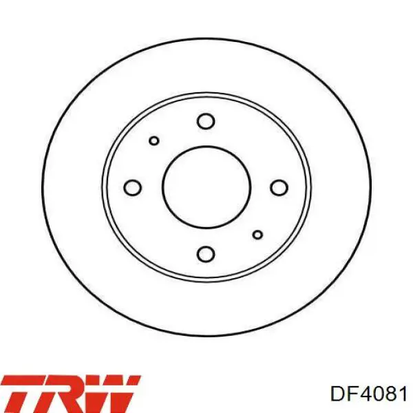 DF4081 TRW диск гальмівний передній