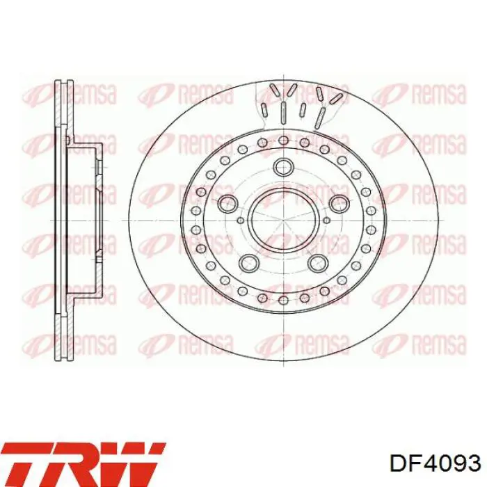 Диск гальмівний передній TRW DF4093