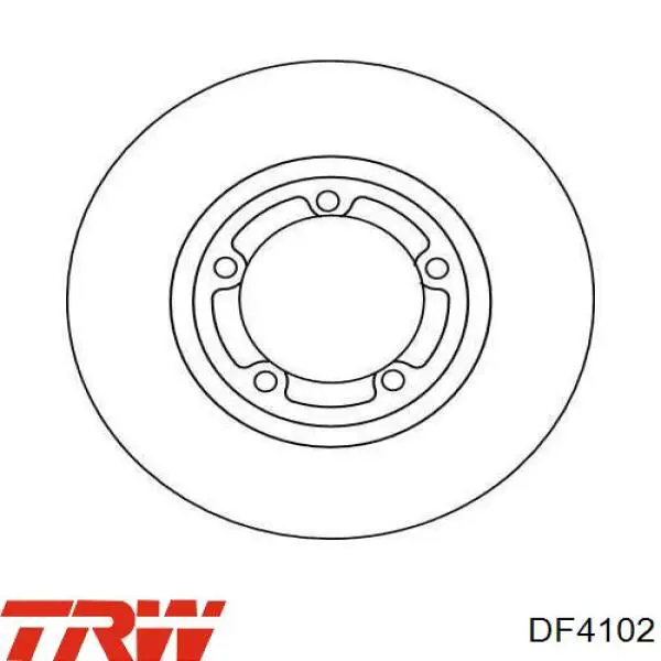 DF4102 TRW диск гальмівний передній