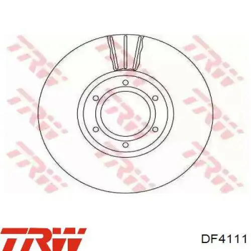 DF4111 TRW диск гальмівний передній