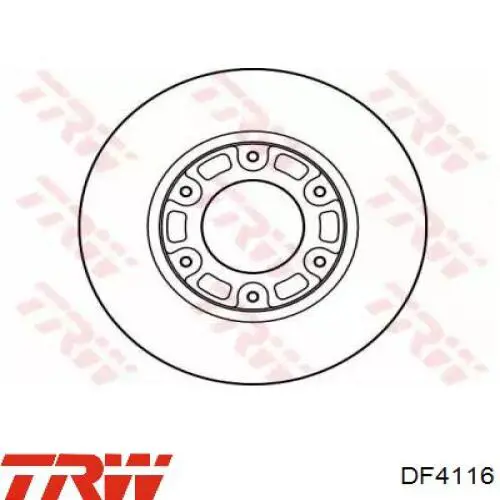 DF4116 TRW диск гальмівний передній