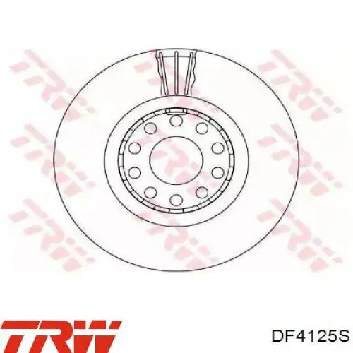 Диск переднього гальма TRW DF4125S ціна, від 62.36 USD