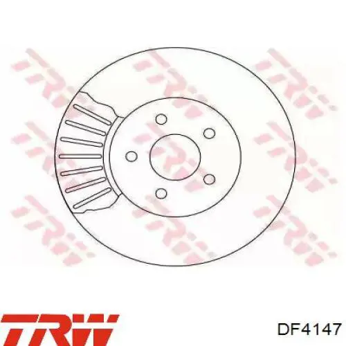 DF4147 TRW Гальмо дискове переднє