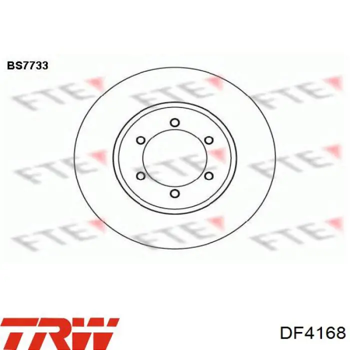 Гальмівні диски передні DF4168 TRW
