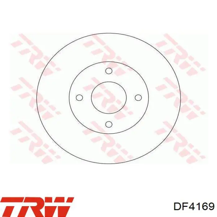 Диск гальмівний передній DF4169 TRW