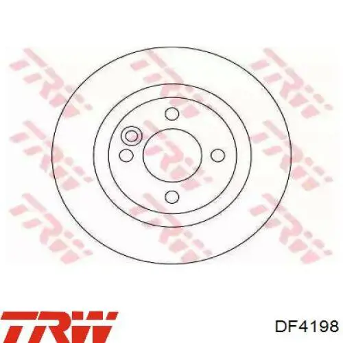 DF4198 TRW диск гальмівний задній