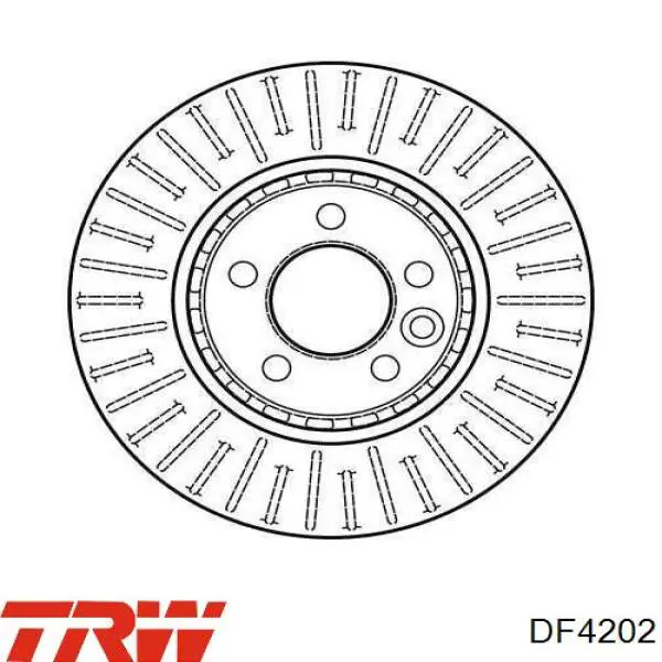DF4202 TRW диск гальмівний передній