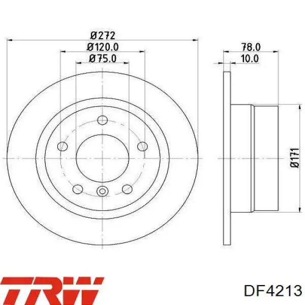 Гальмівні диски ADB114332 Blue Print