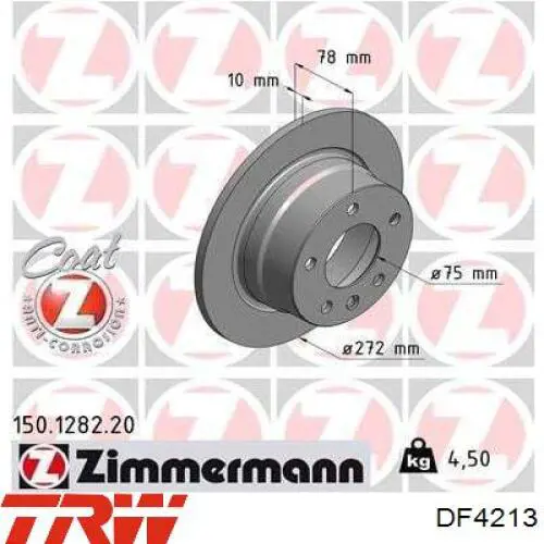 Диск гальмівний задній Blue Print ADB114332
