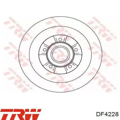 DF4228 TRW диск гальмівний задній