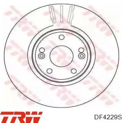 Диск гальмівний передній TRW DF4229S