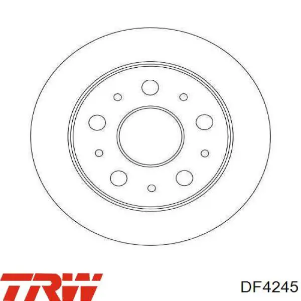 Купити DF4245 TRW Диск заднього гальма