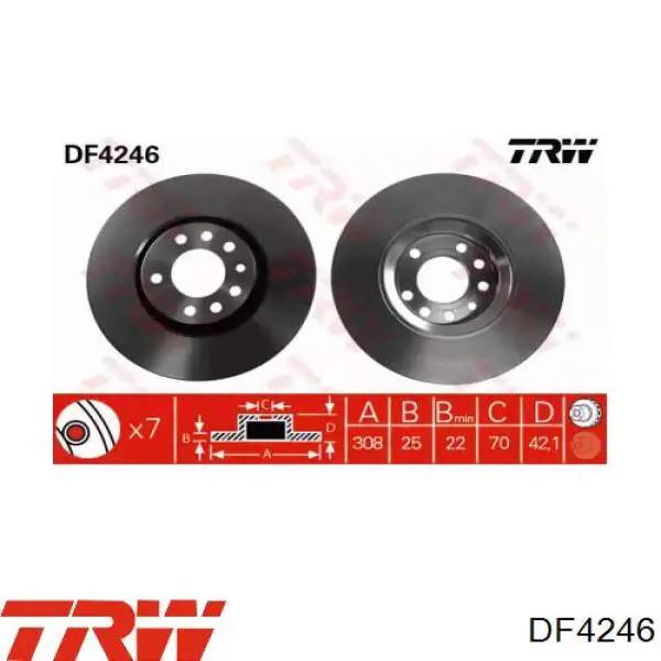 Купити DF4246 TRW Ротор гальмівний