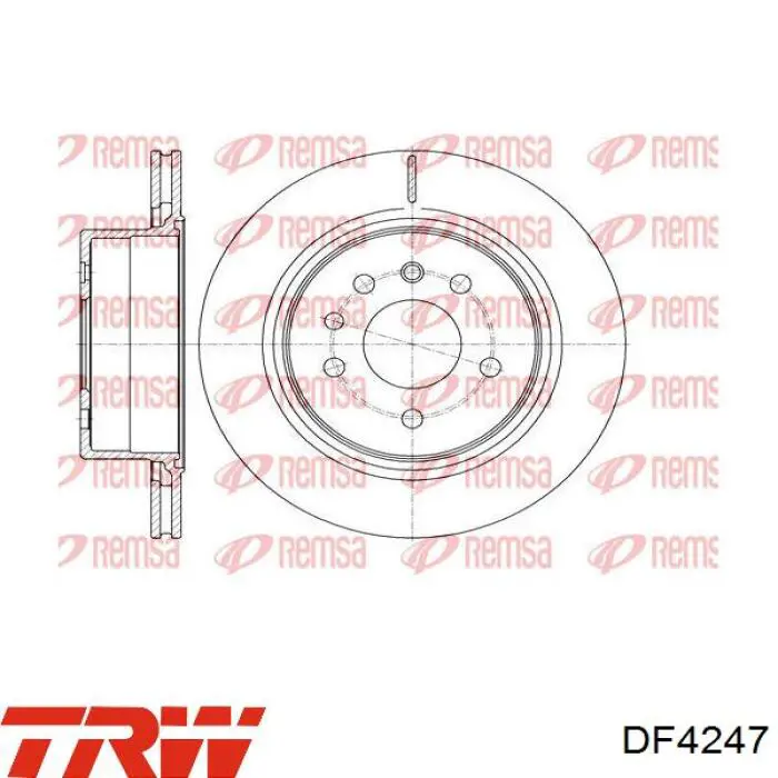 Диск гальмівний задній TRW DF4247