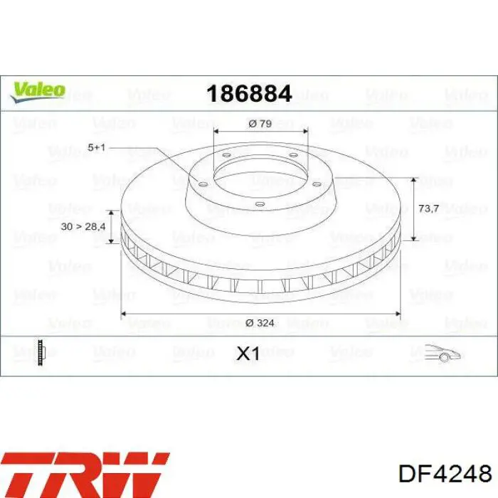 Купити DF4248 TRW Ротор гальмівний