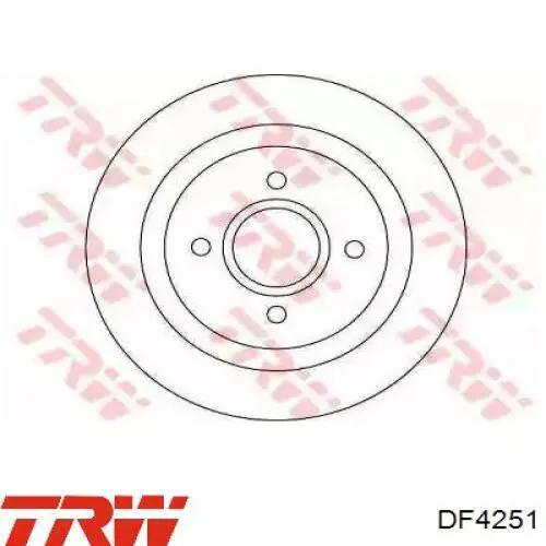 DF4251 TRW диск гальмівний задній