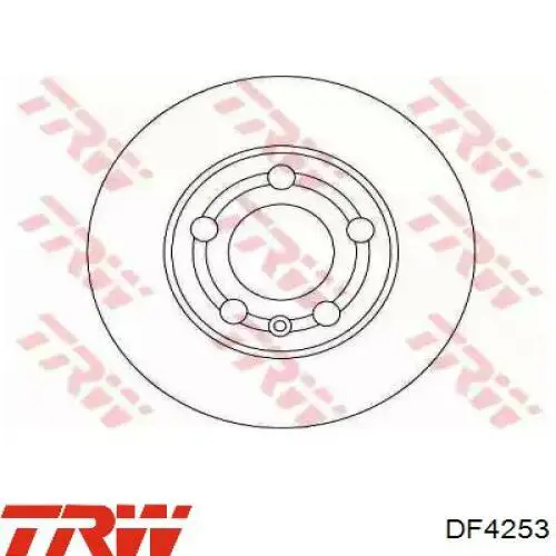 Гальмівні диски передні DF4253 TRW