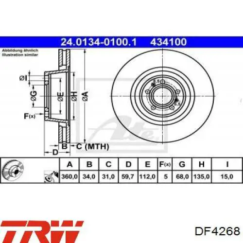 Диск гальмівний передній Power Stop EBR824XPR