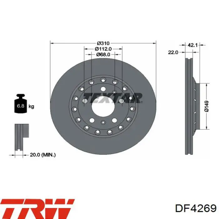 Диск гальмівний задній Jurid/Bendix 562518JC