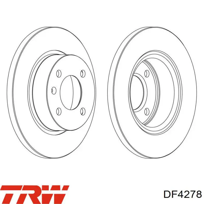 Гальмівні диски DF4278 TRW