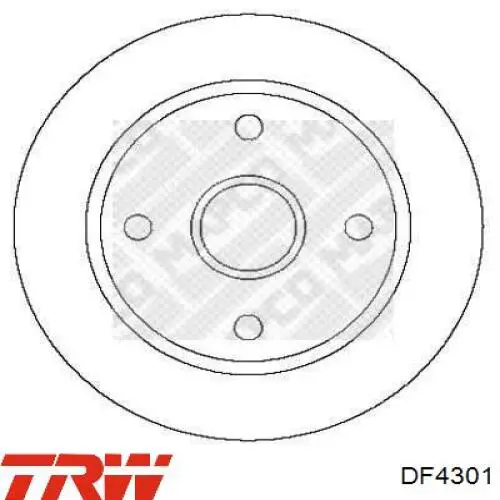 DF4301 TRW диск гальмівний задній