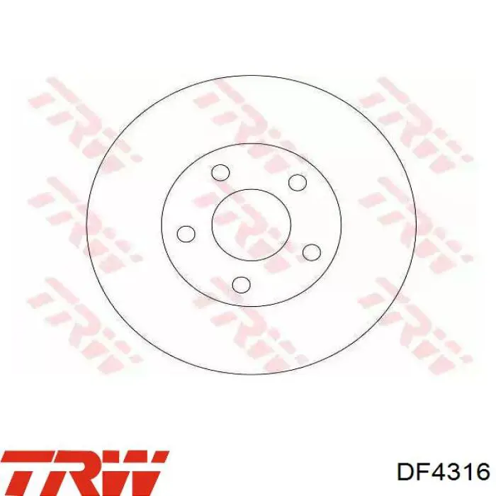 DF4316 TRW диск гальмівний передній