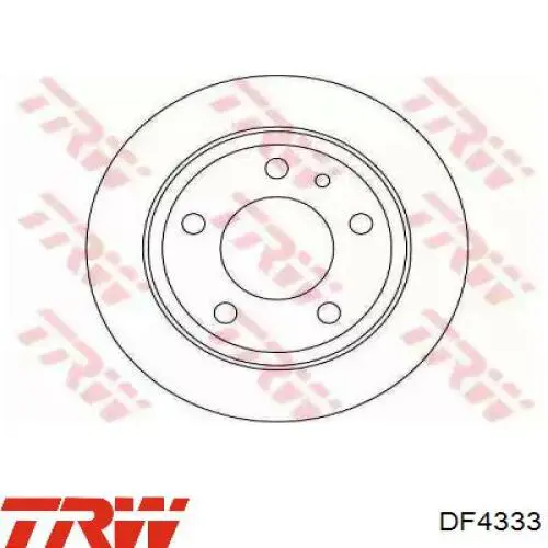 Диск гальмівний задній DF4333 TRW