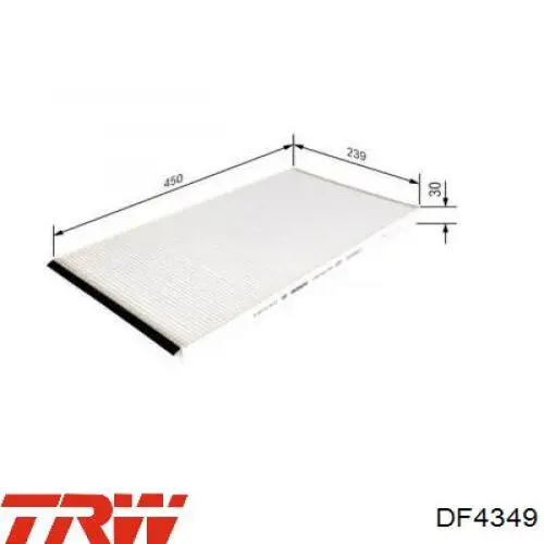 Диск переднього гальма TRW DF4349 ціна, від 68.91 USD
