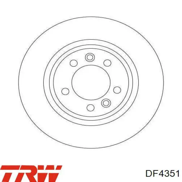 DF4351 TRW диск гальмівний задній
