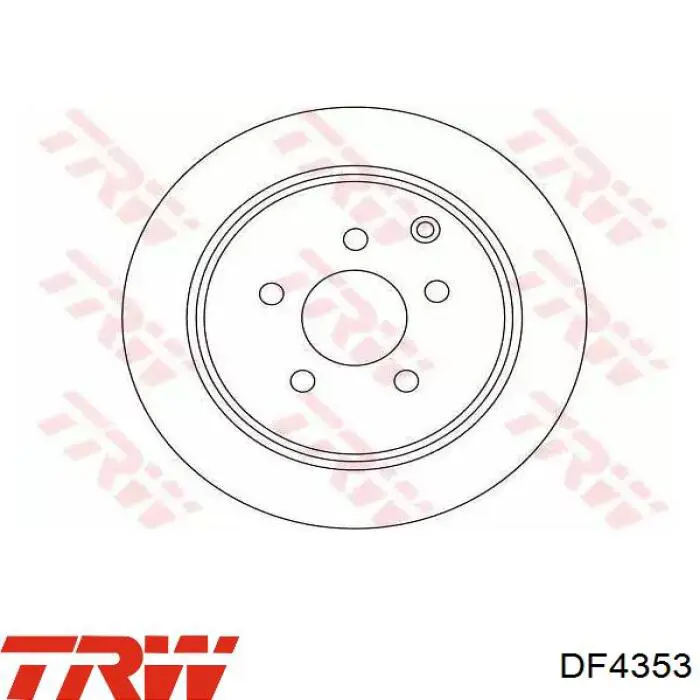 DF4353 TRW диск гальмівний задній