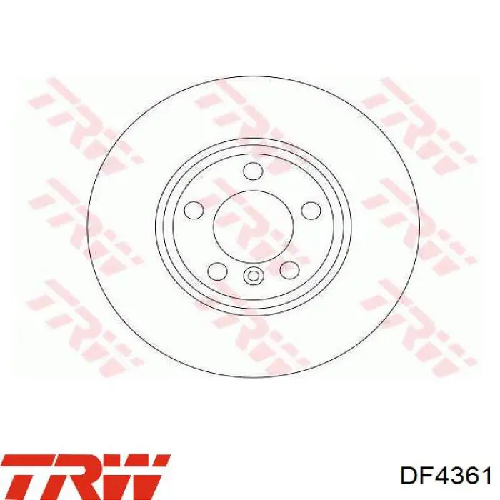 Гальмівні диски передні DF4361 TRW