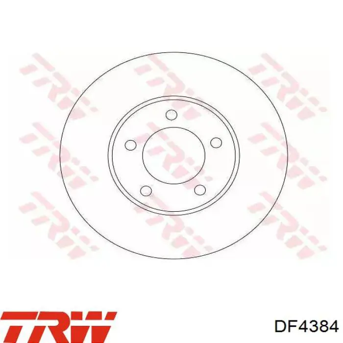 DF4384 TRW диск гальмівний передній
