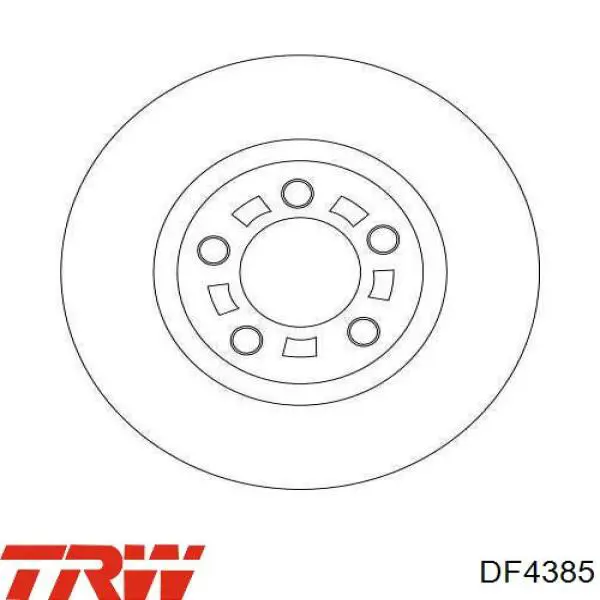 Диск гальмівний передній TRW DF4385