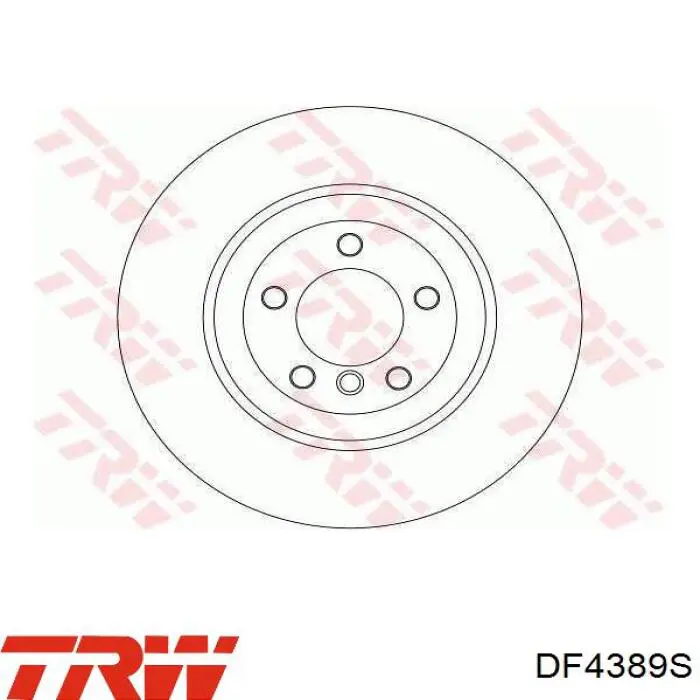 DF4389S TRW диск гальмівний задній