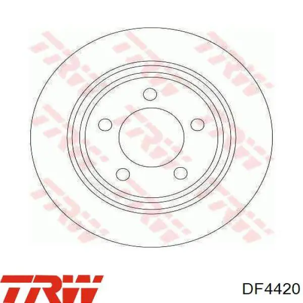 DF4420 TRW диск гальмівний задній