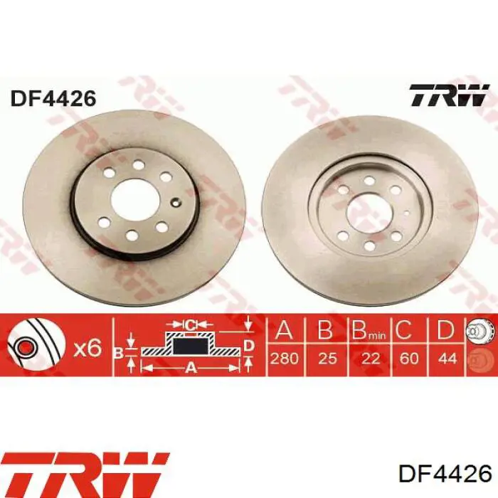 Купити DF4426 TRW Ротор гальмівний