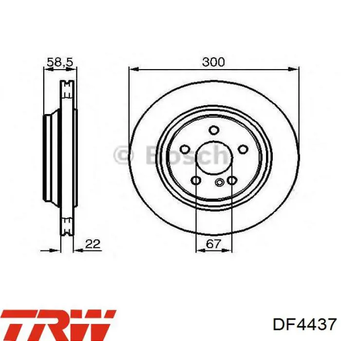 Диск гальмівний задній QUINTON HAZELL BDC5210