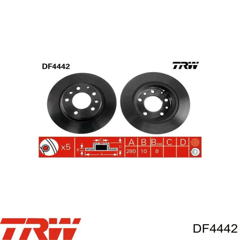 Задні дискові гальма TRW DF4442 ціна, від 33.34 USD