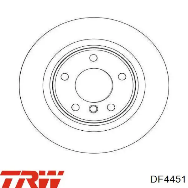Купити DF4451 TRW Диск заднього гальма