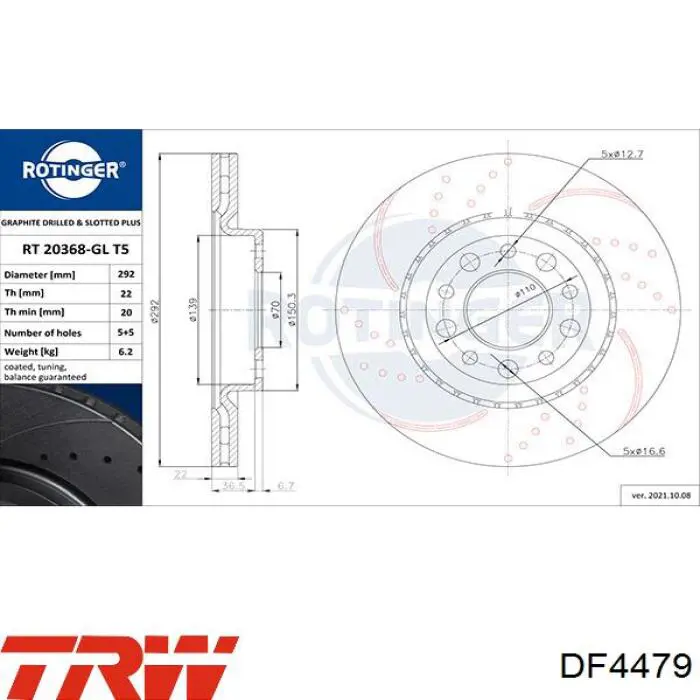 Гальмівні диски B130283 Denckermann