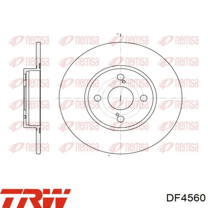 Диск гальмівний задній TRW DF4560