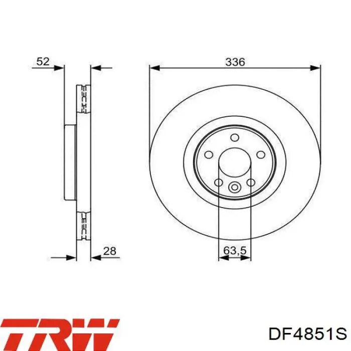 Диск гальмівний передній Denckermann B130398