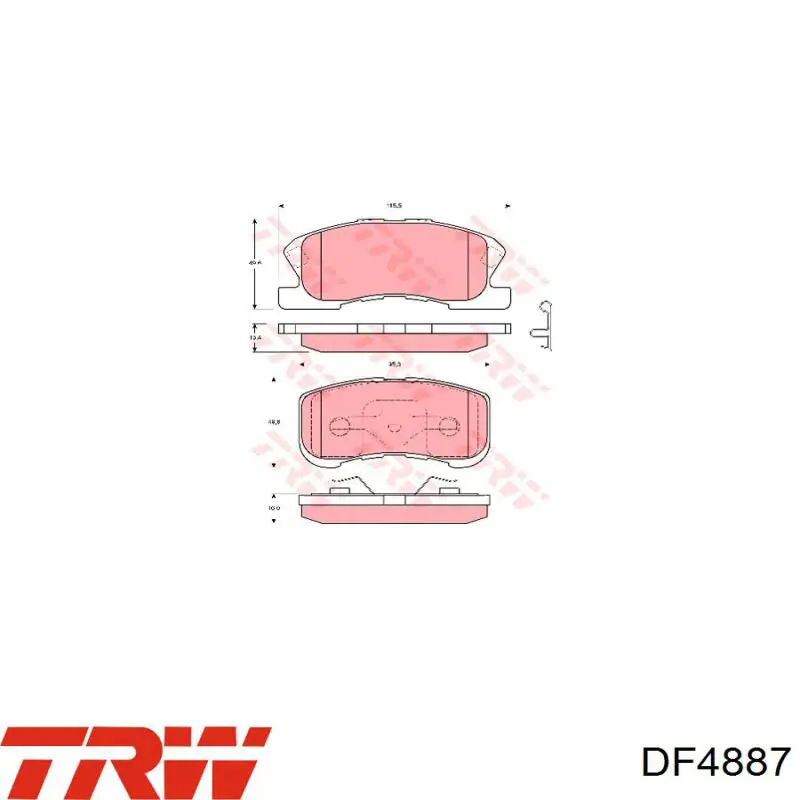 DF4887 TRW Гальмо дискове переднє